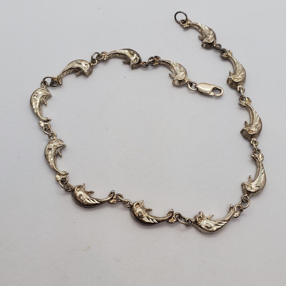 Sterling Silver Girls 12" Dolphin Necklace